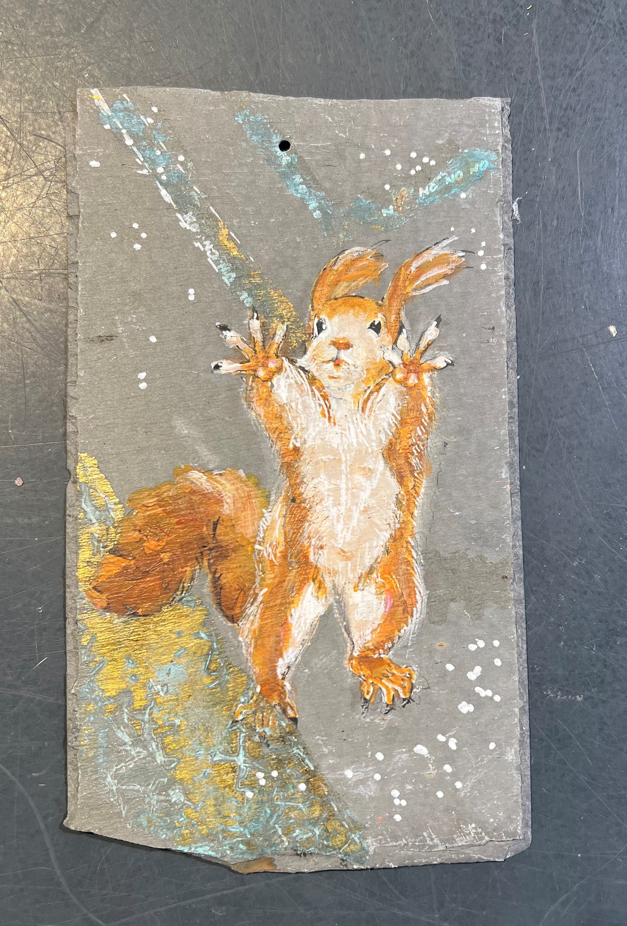 Anne-Mette Lehrskov, 12x18cm maleri p skiffer