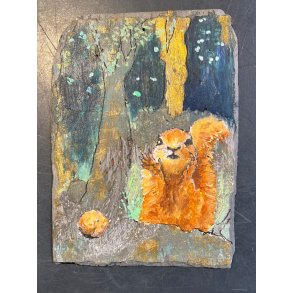 Anne-Mette Lehrskov, 12x18cm maleri p skiffer