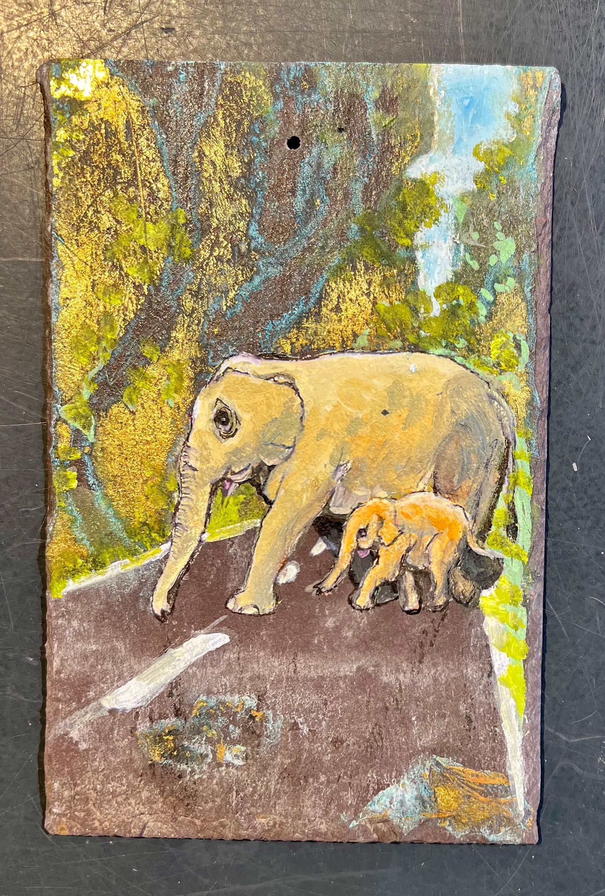 Anne-Mette Lehrskov, 12x18cm maleri p skiffer
