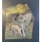 Anne-Mette Lehrskov, 20x25cm maleri af elefant med unge