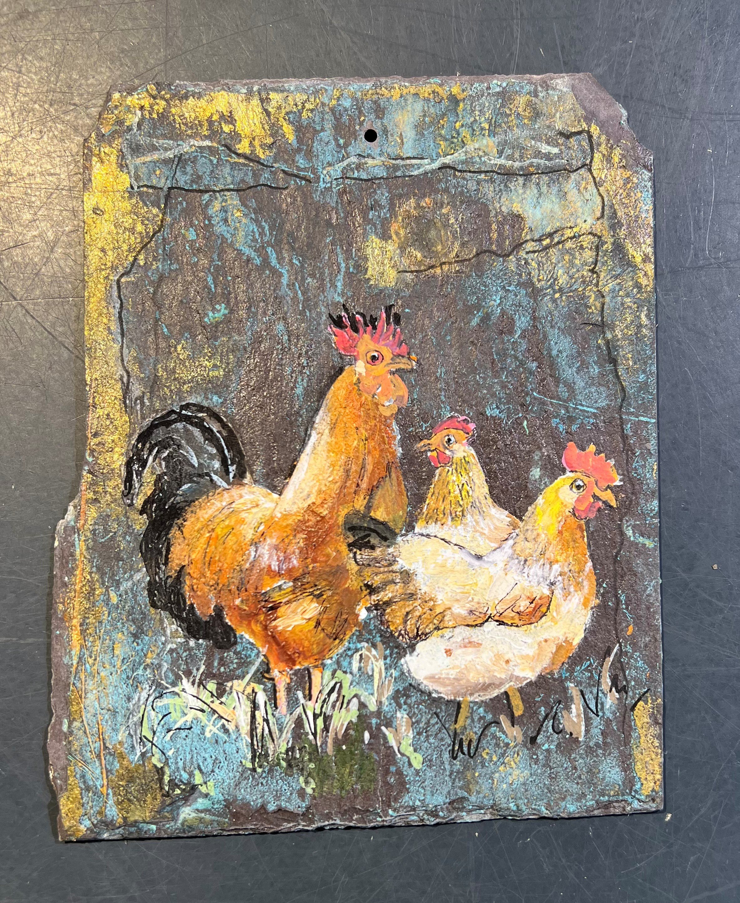Anne-Mette Lehrskov, 12x18cm maleri p skiffer