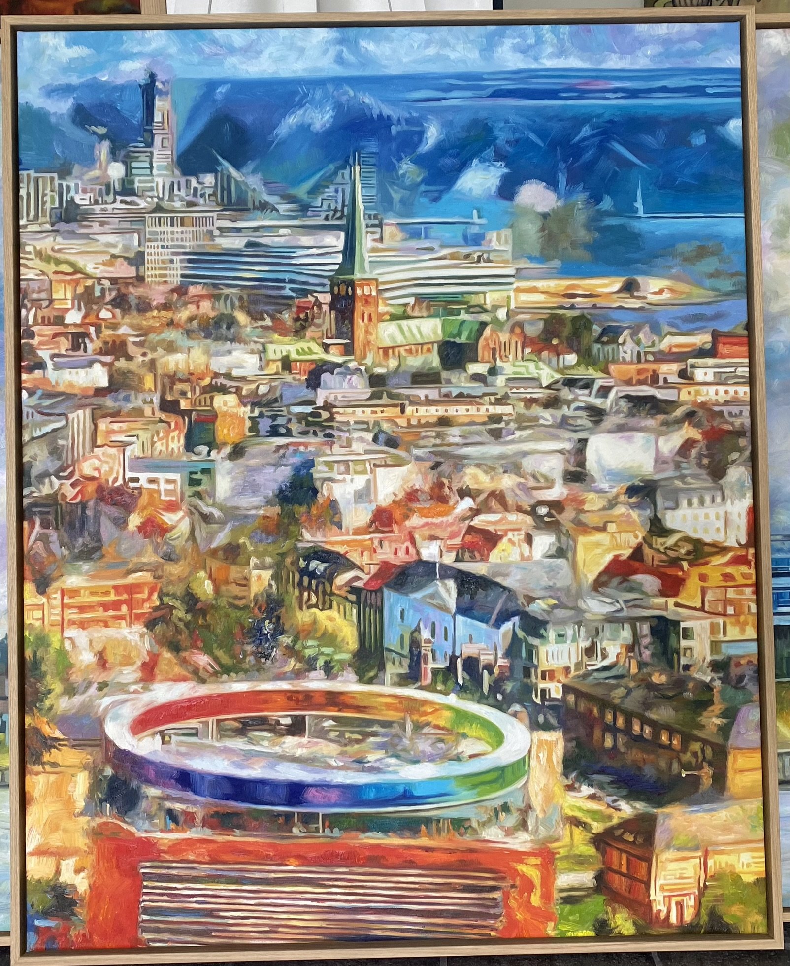 Aarhus maleri, ARoS 100x80cm af Sarah Hi