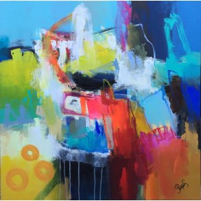 Tomorrow never knows 100x100cm maleri  af Jesper Srensen