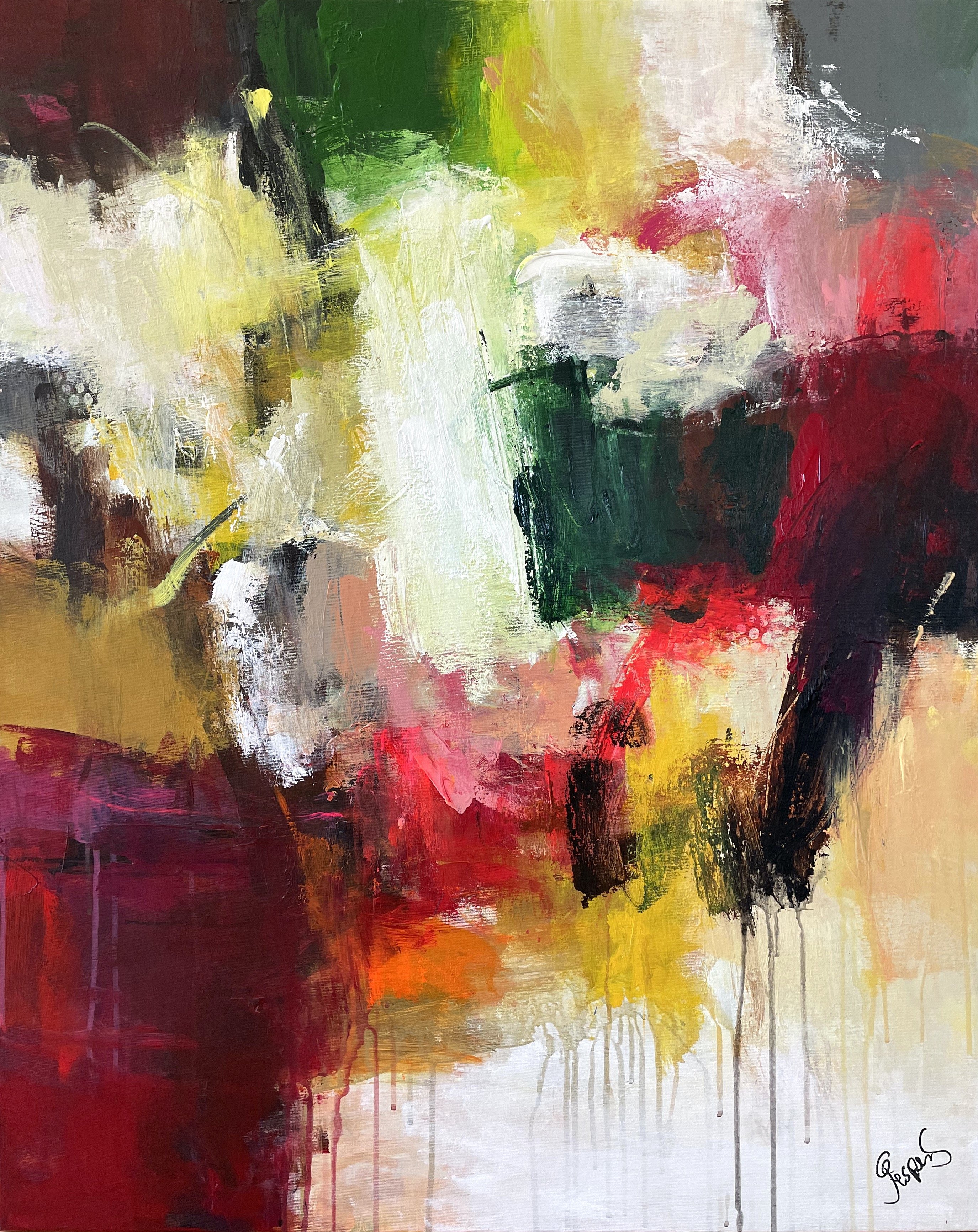 Miracles 100x80cm maleri  af Jesper Srensen