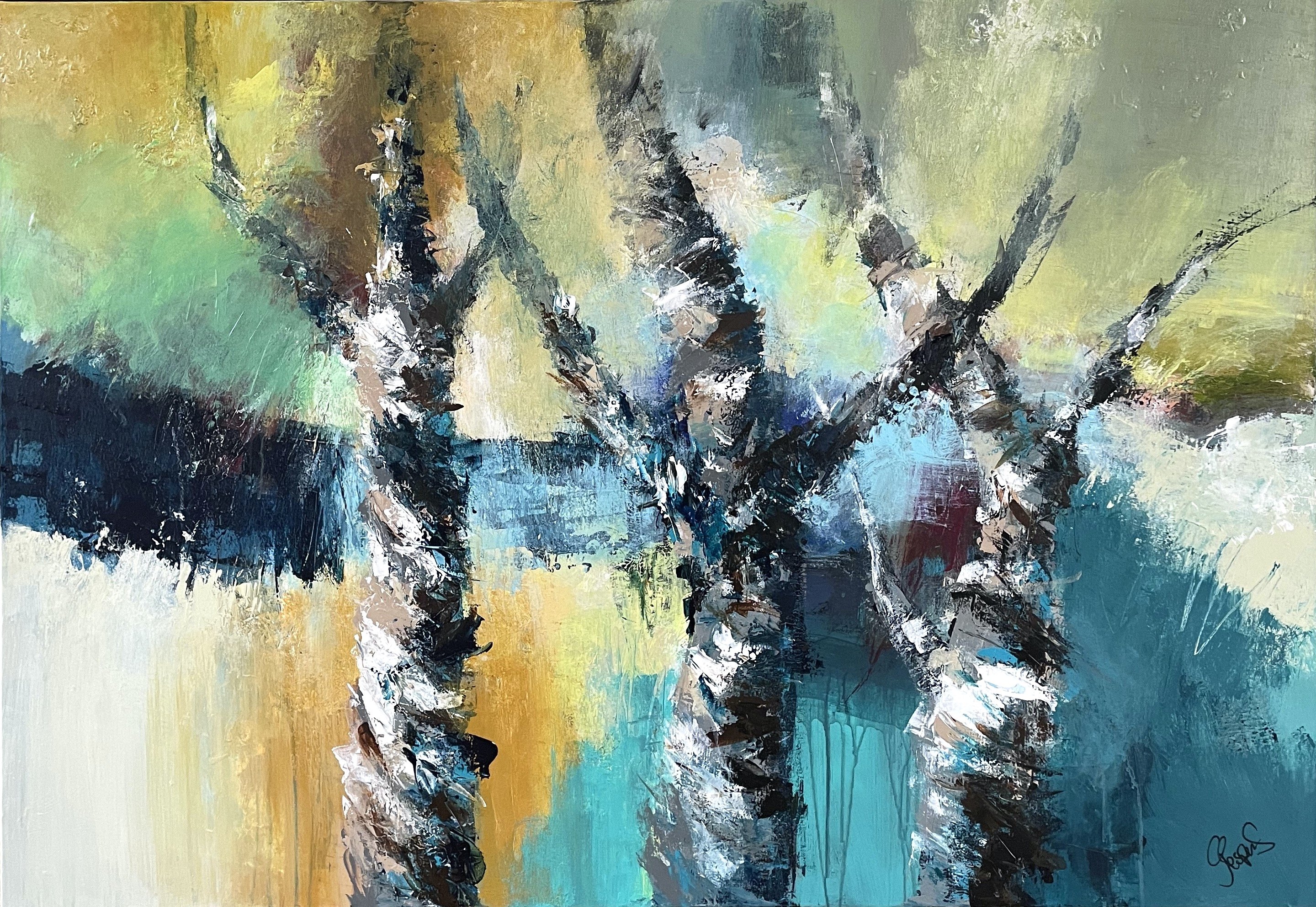 Tree maleri af Jesper Srensen 90x130cm