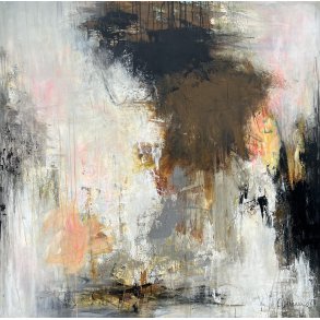 Susanne Gemmer 130x130cm abstrakt maleri