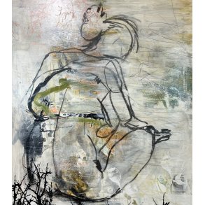 Rie Brdsgaard  90x100cm maleri  med ngen figur