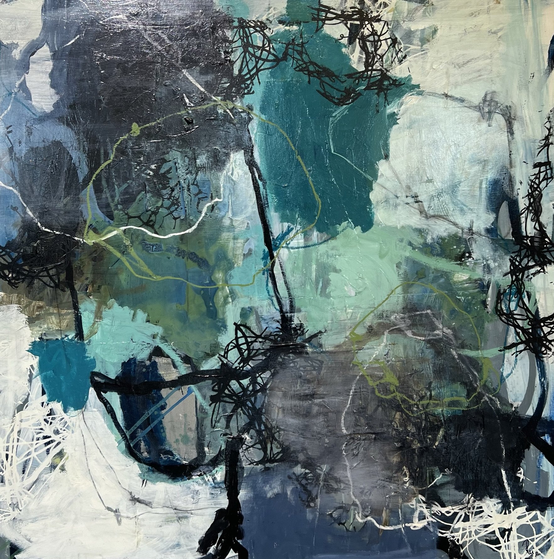 Rie Brdsgaard  100x100cm maleri