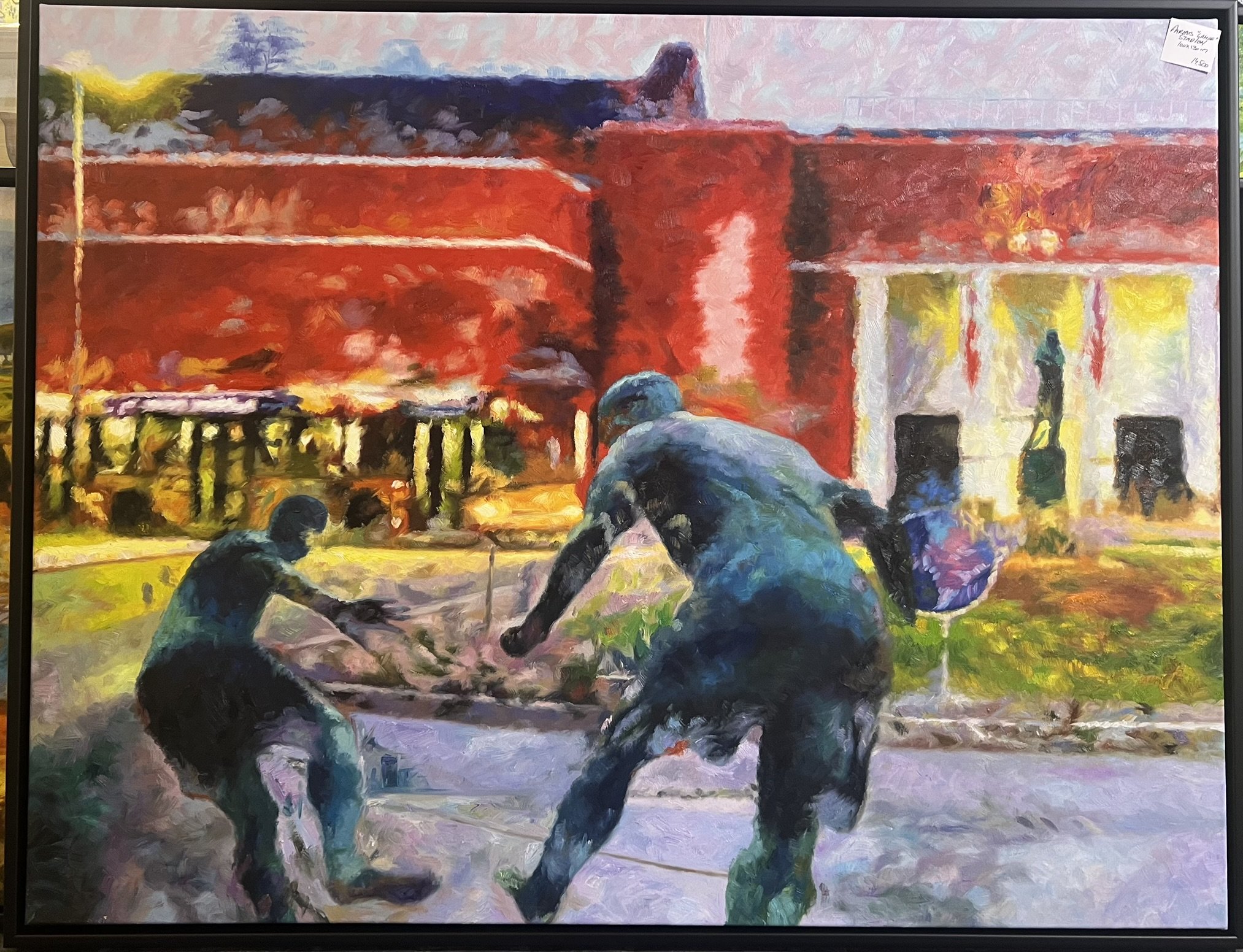 Stadion Aarhus 100x130cm af Sarah H�i