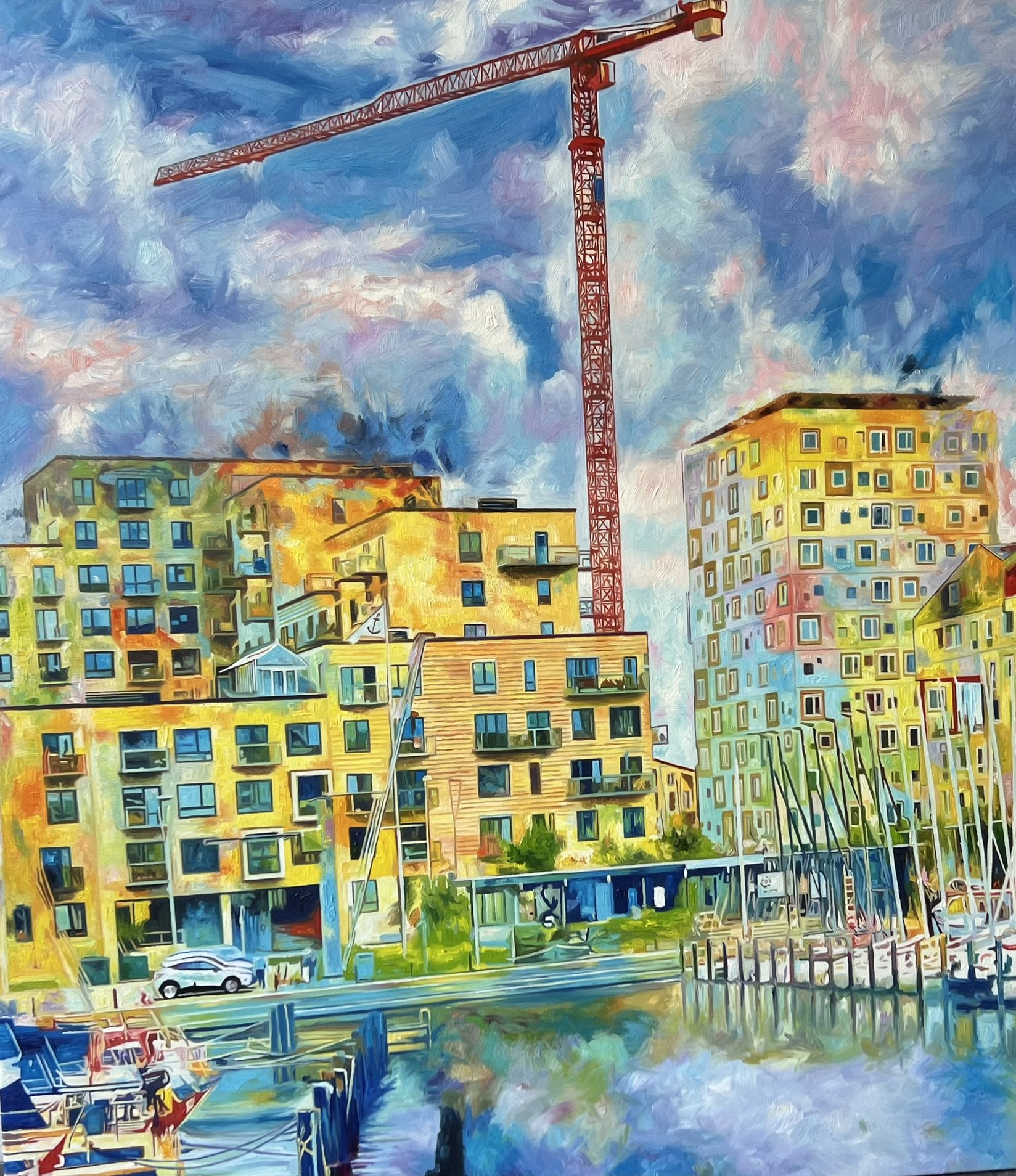 Det nye Aarhus 130x110cm af Sarah Hi