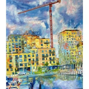 Det nye Aarhus 130x110cm af Sarah H�i