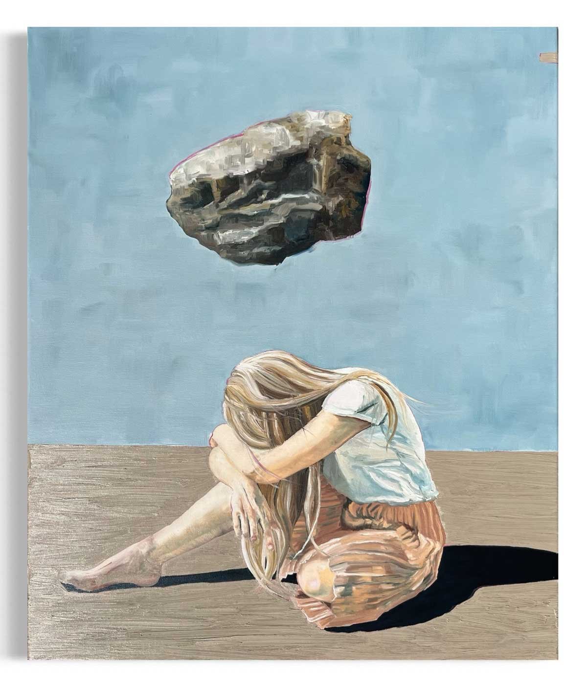 Byrden af krlighed 50x60cm maleri af Anne Mette Harkes