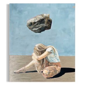 Byrden af krlighed 50x60cm maleri af Anne Mette Harkes