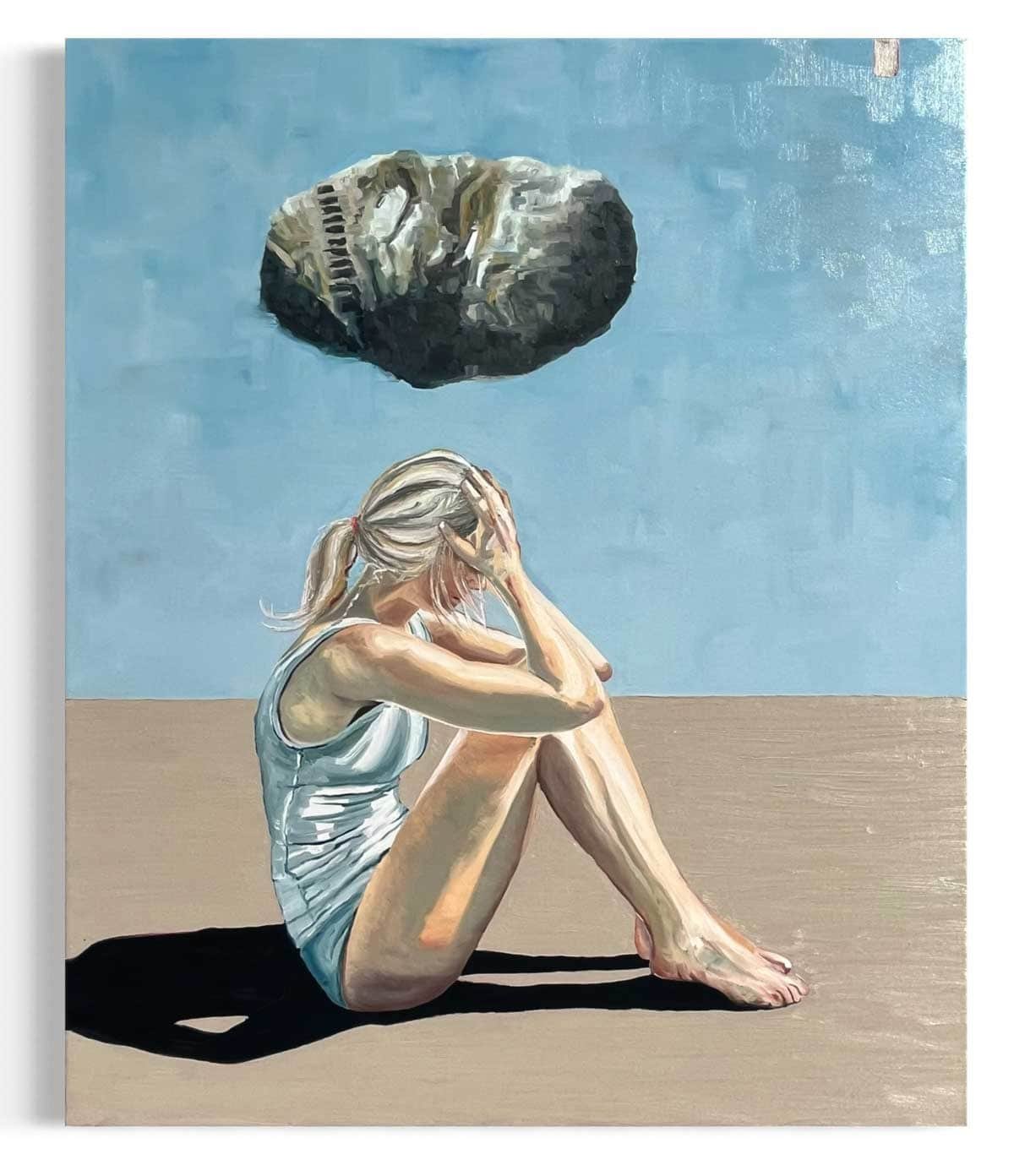 Byrden af krlighed 50x60cm maleri af Anne Mette Harkes