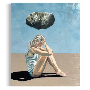 Byrden af krlighed 50x60cm maleri af Anne Mette Harkes