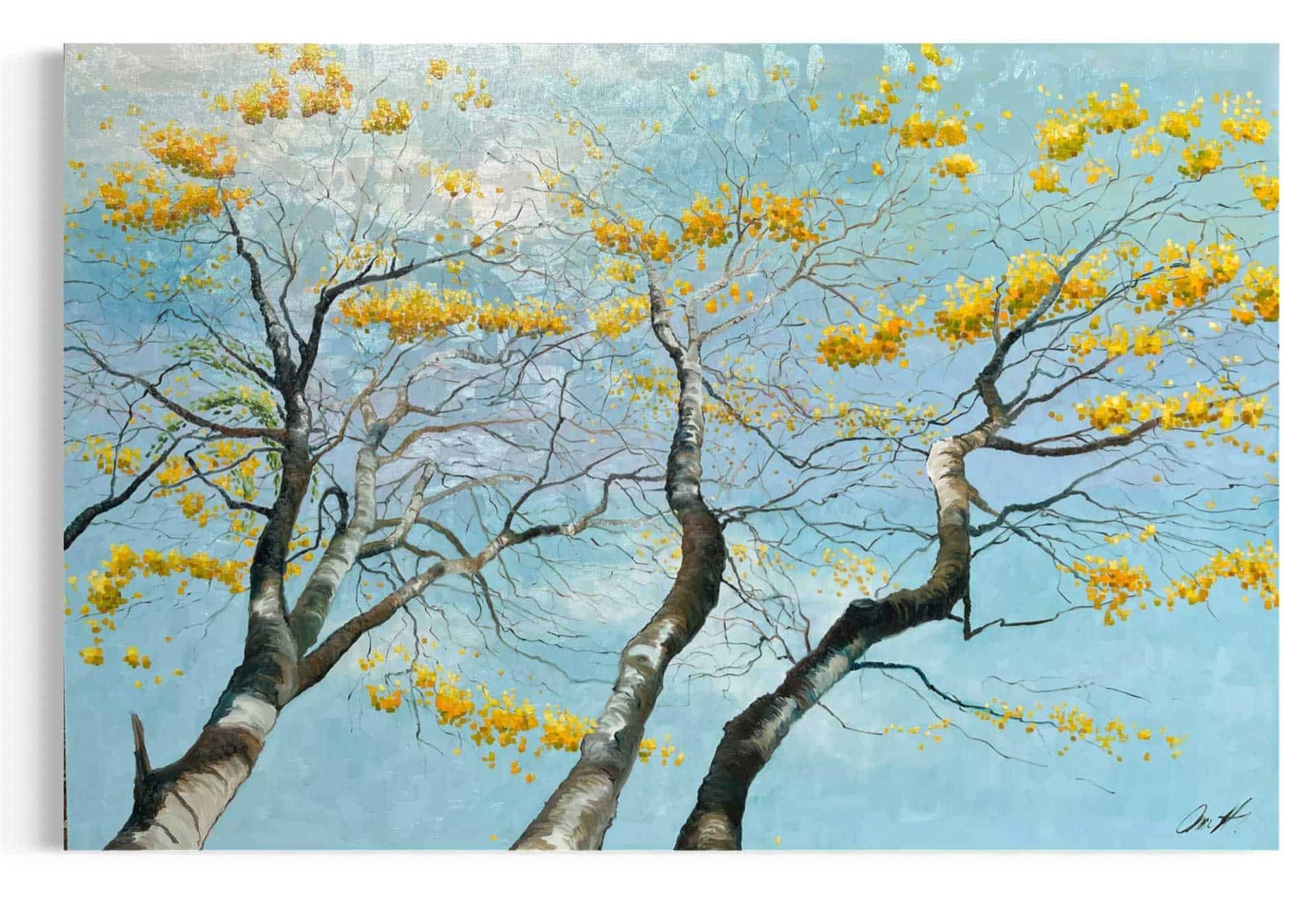 En flelse af efterr 100x150cm maleri af Anne Mette Harkes