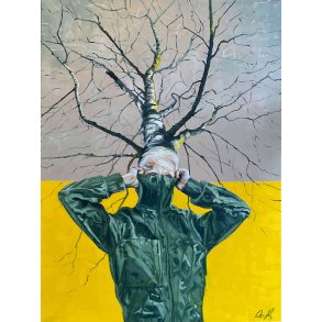 Associationsrkkeflger i thermo 90x120cm maleri af Anne Mette Harkes