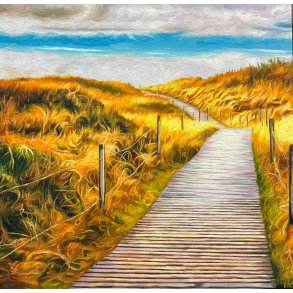 Skagensmaleri, oliemaleri 50x50cm af Sarah Hi