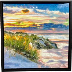 Skagensmaleri IX, oliemaleri 50x50cm af Sarah Hi