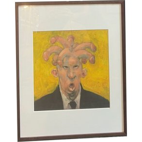 Fools - indrammet plakat af Michael Kvium 40x50cm