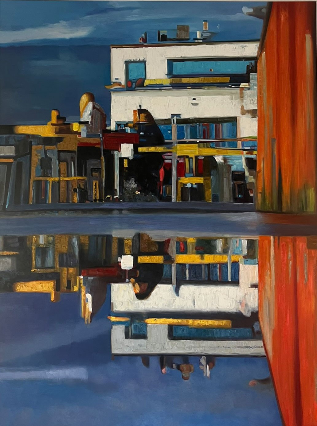 Cityscape, maleri af Sarah Hi 200x150cm