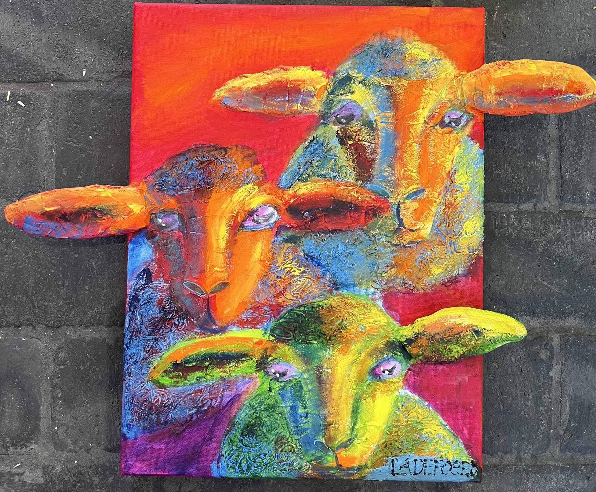 30x40cm 3D maleri af Jette Ladefoged