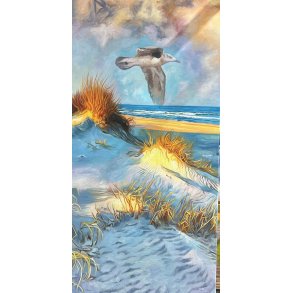 Ved Havet, oliemaleri 50x100cm