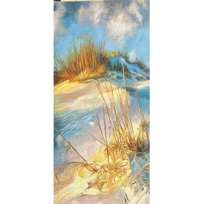 Ved Havet, oliemaleri 50x100cm
