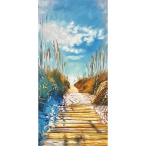 Ved Havet, oliemaleri 50x100cm
