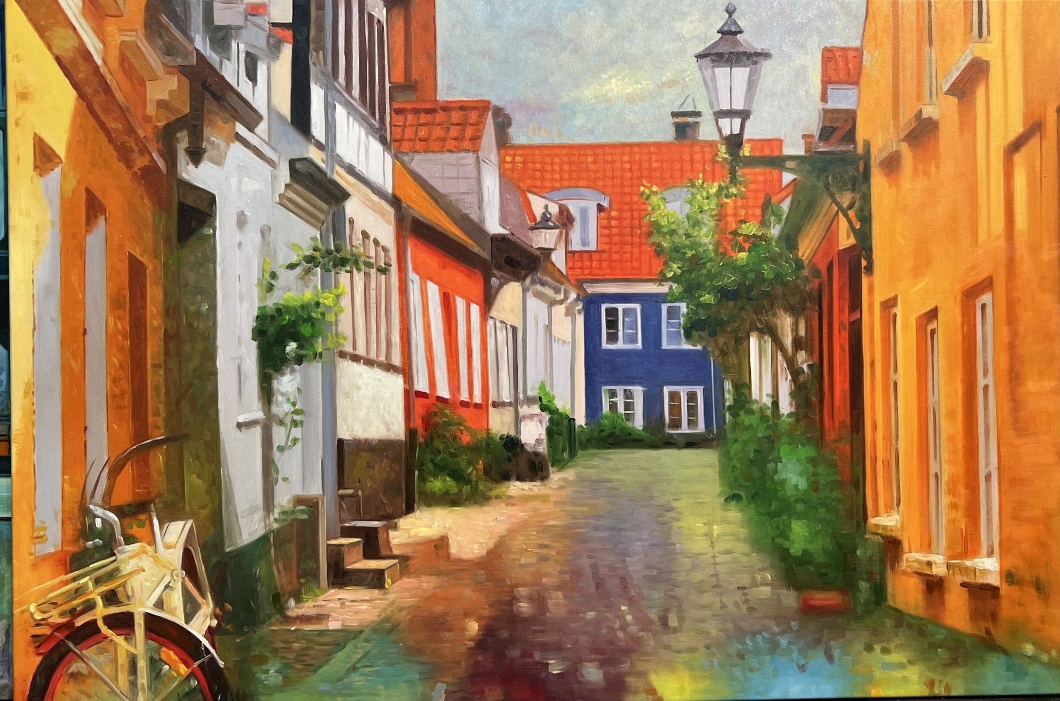 Aalborg maleri 80x120cm af Sarah Hi