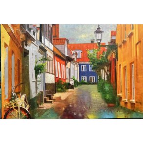 Aalborg maleri 80x120cm af Sarah Hi