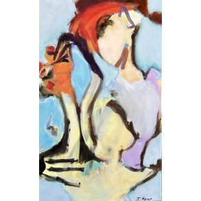 maleri af Inge Hrup, the gardener II, 50x80cm