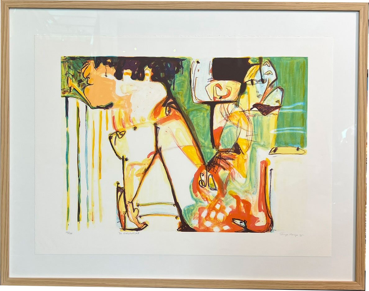 Litografi af Inge Hrup, Teselskabet 70x90cm