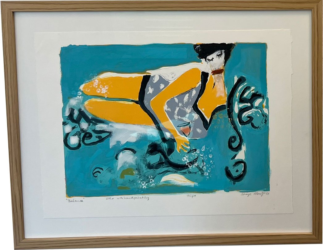 Litografi af Inge Hrup, Balance 50x60cm