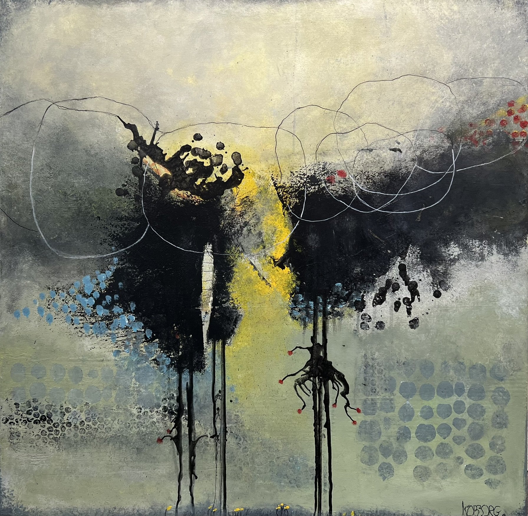 Rita Kobborg maleri 80x80cm