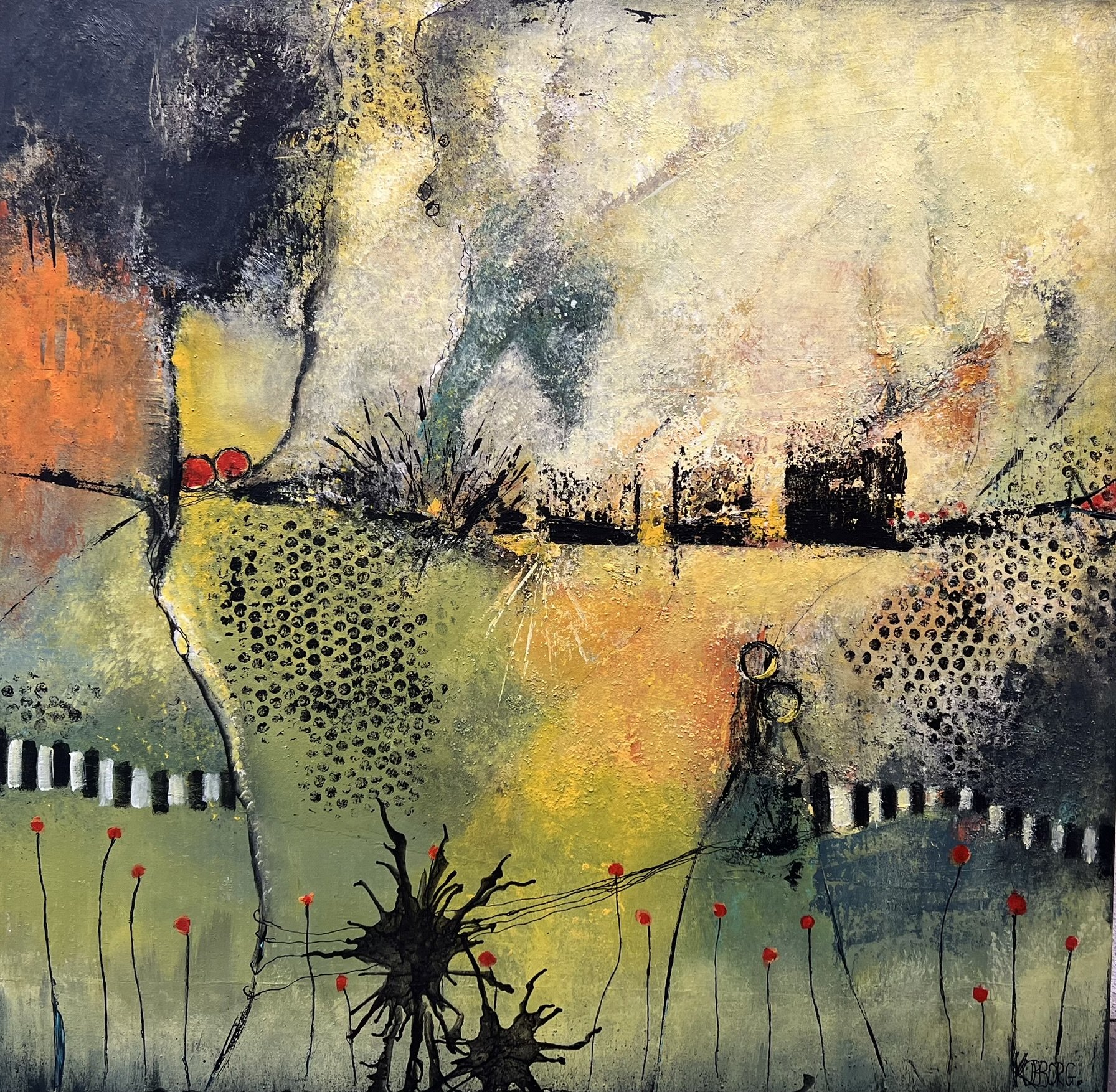 Rita Kobborg maleri 80x80cm
