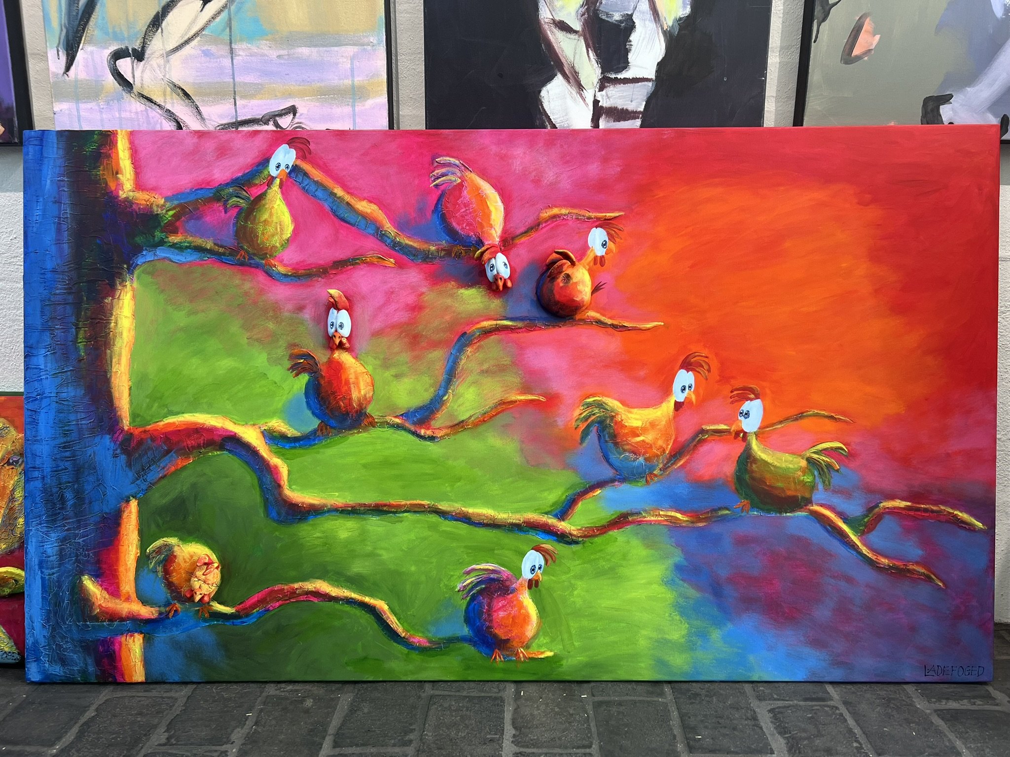 80x140cm 3D-maleri af Jette Ladefoged