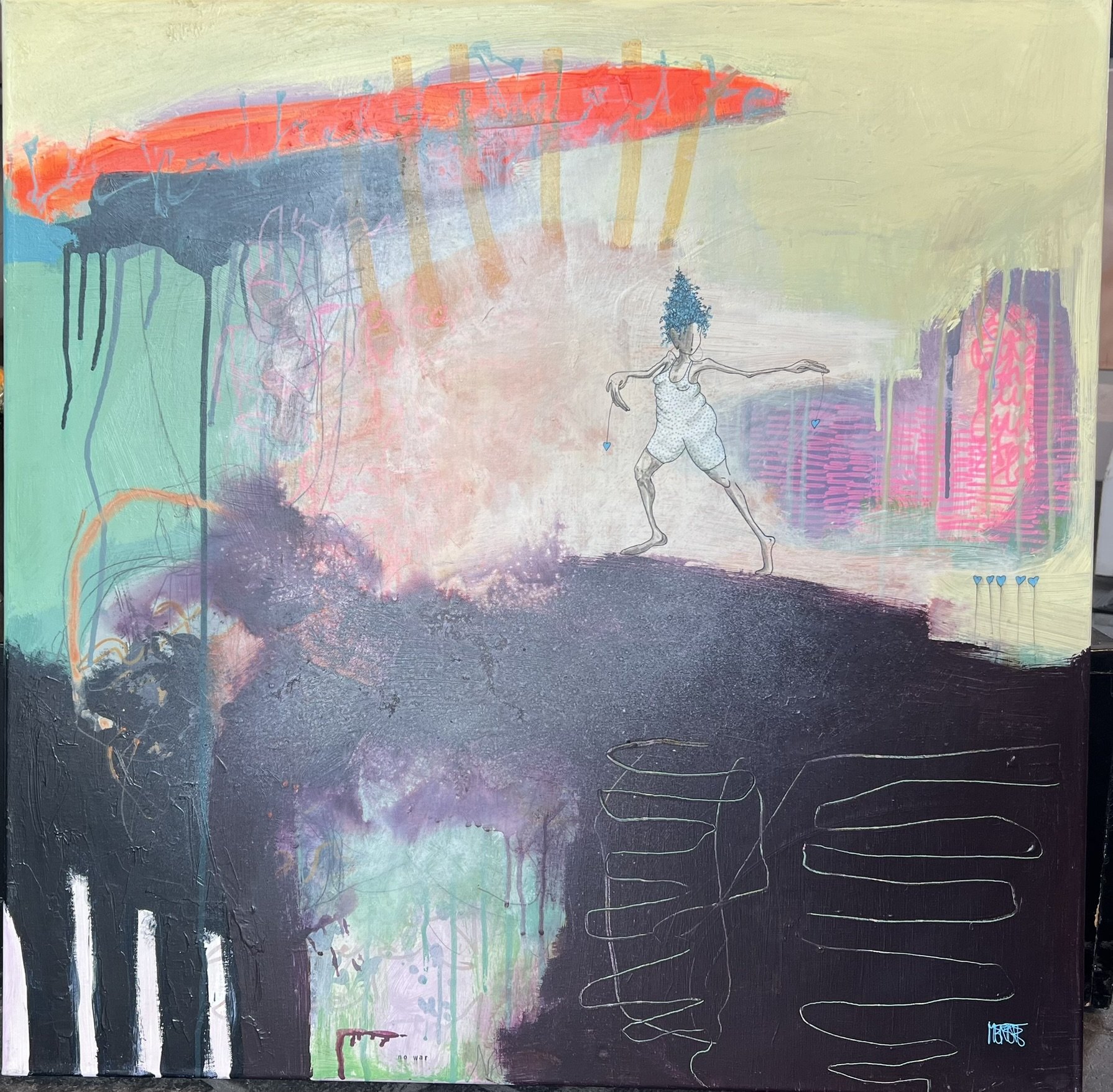 Merete Lisby, maleri 80x80cm