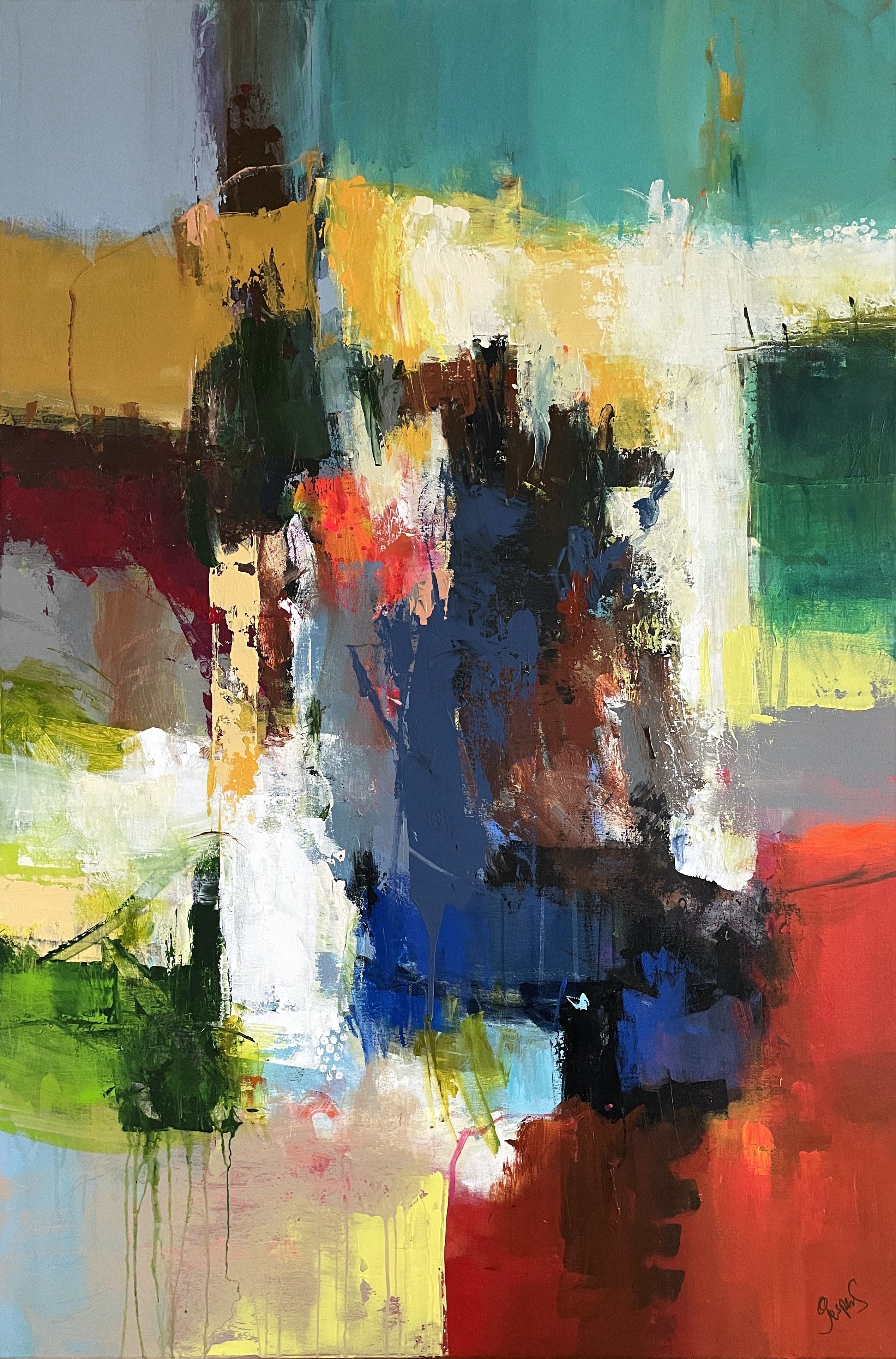 Complete 100x150cm maleri  af Jesper Srensen