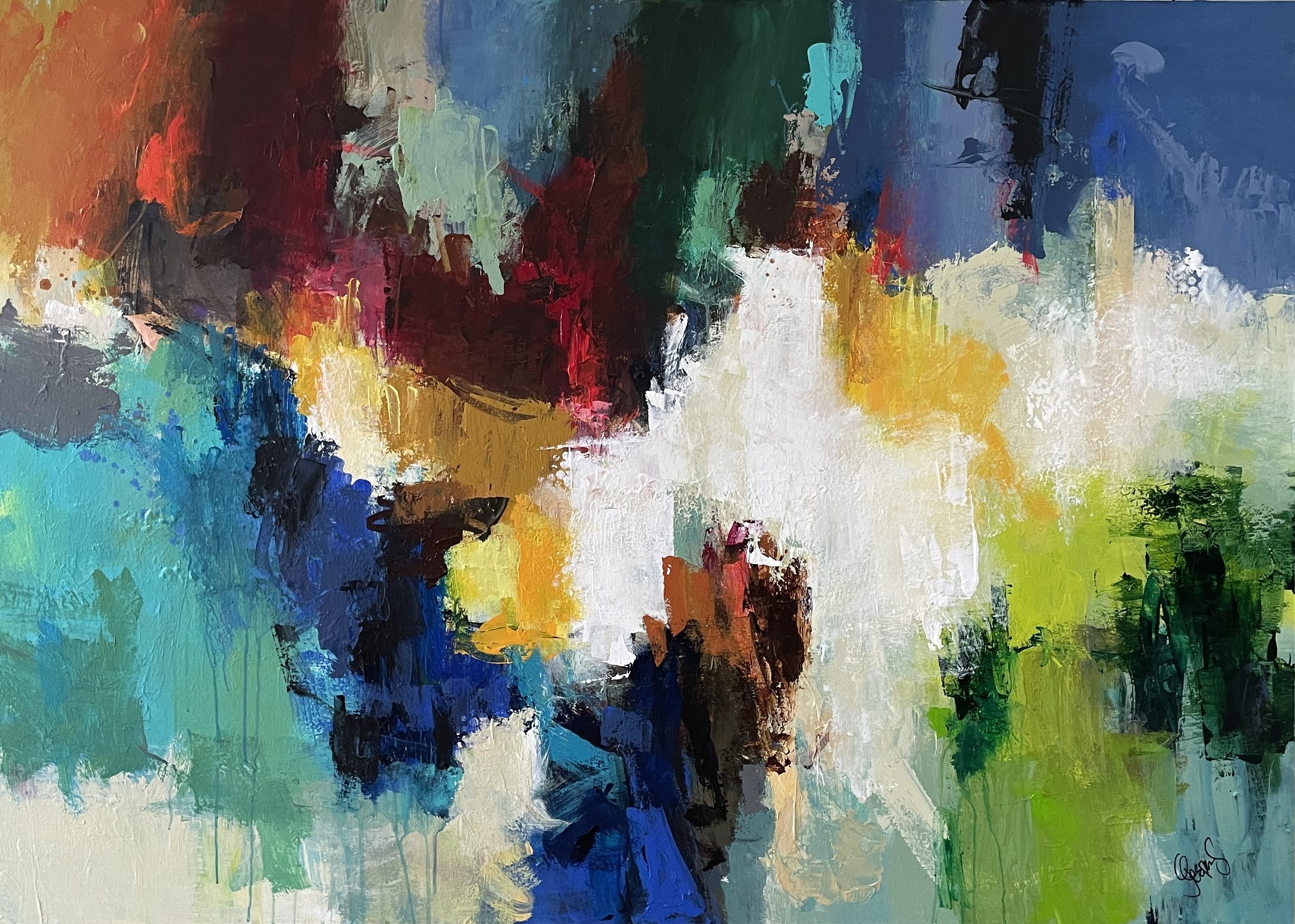 Once upon a dream 100x140cm maleri  af Jesper Srensen