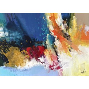 Across the universe 100x140cm maleri  af Jesper Srensen