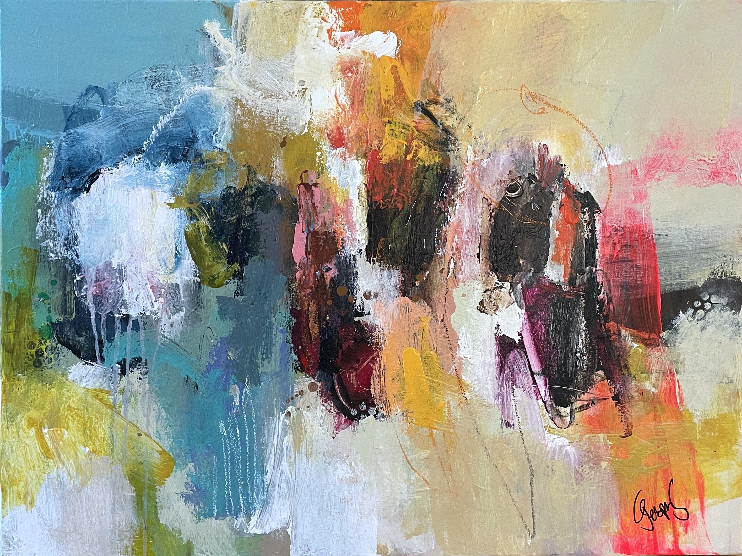 Not Afraid 80x60cm maleri  af Jesper Srensen