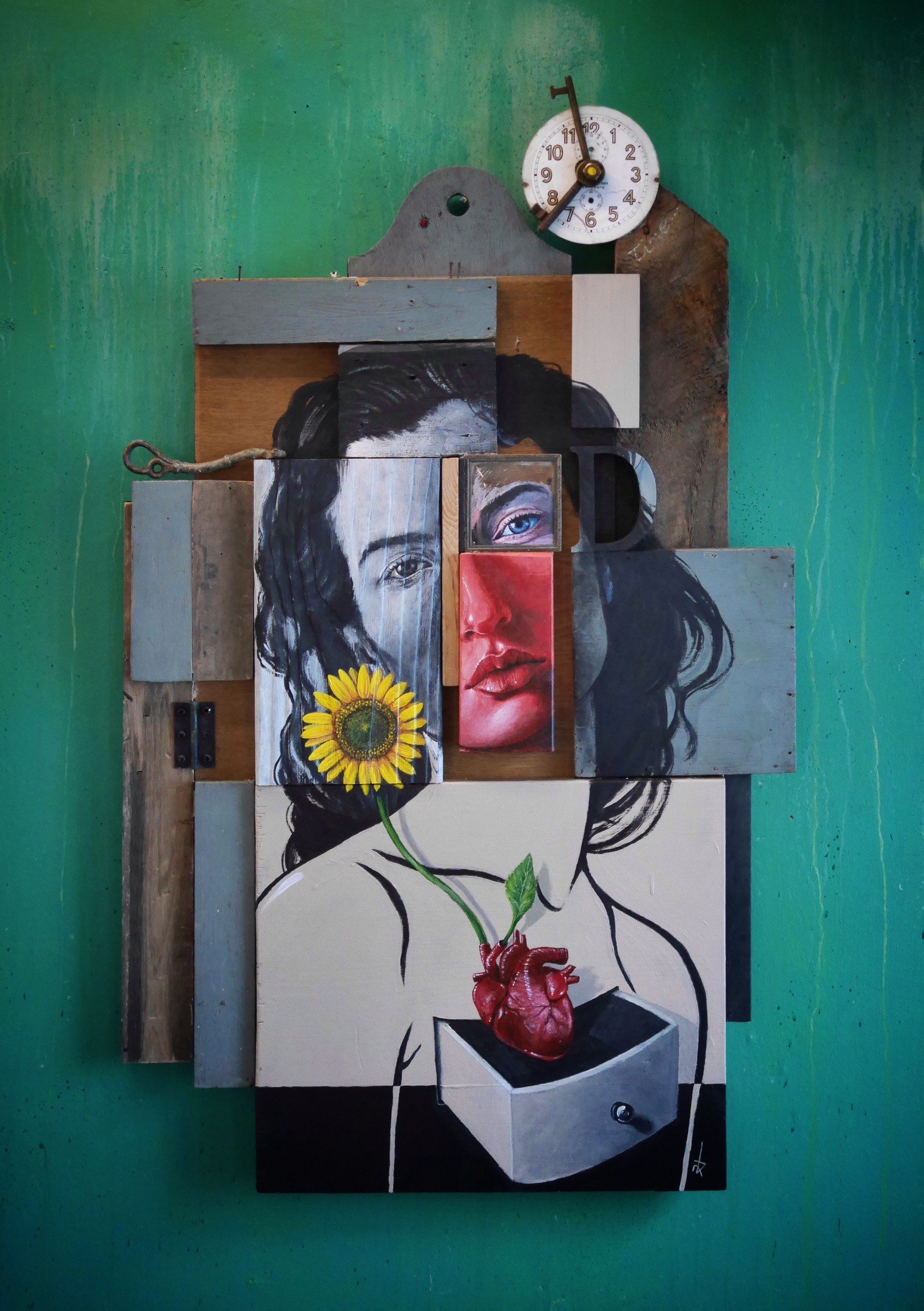 Fractured & Healing maleri 87x55cm David Jurez