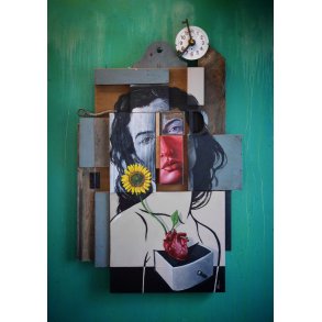 Fractured & Healing maleri 87x55cm David Ju�rez