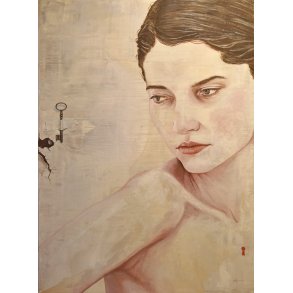 Delicately eroded maleri 80x60cm David Ju�rez