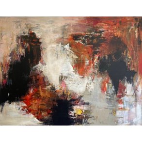 Susanne Gemmer 100x130cm abstrakt maleri