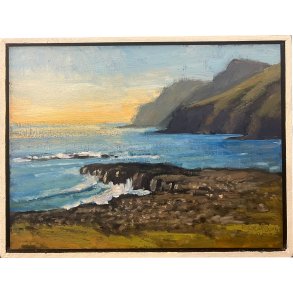 Pl Skardenni - maleri landskab fra frrerne 30x40cm