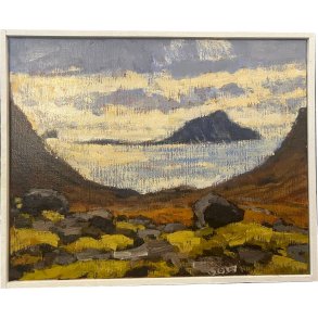 Pl Skardenni - landskabsmaleri fra frrerne 50x40cm