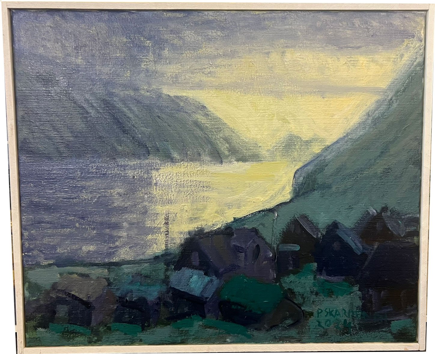 Pl Skardenni - landskabsmaleri fra frrerne 50x60cm