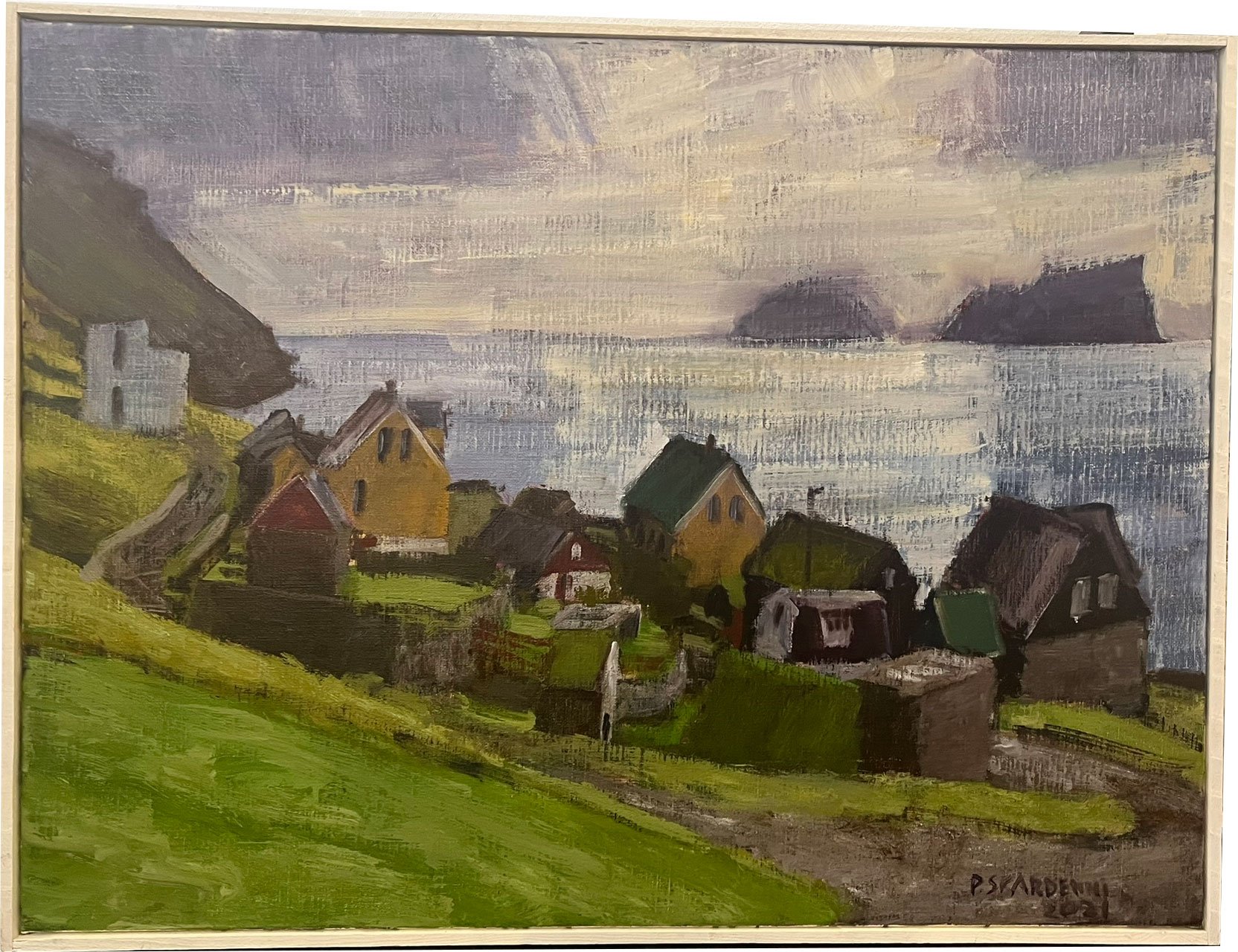 Pl Skardenni - landskabsmaleri fra frrerne 60x80cm